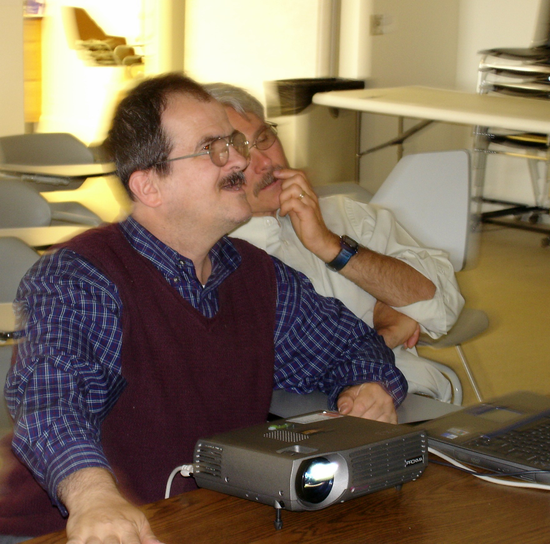 Photo of George presenting with Mike.